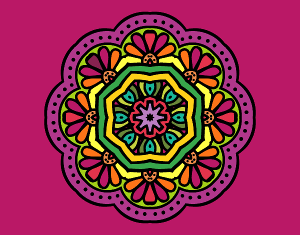 Mandala mosaico modernista