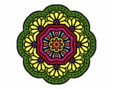 Dibujo Mandala mosaico modernista pintado por LunaLunita