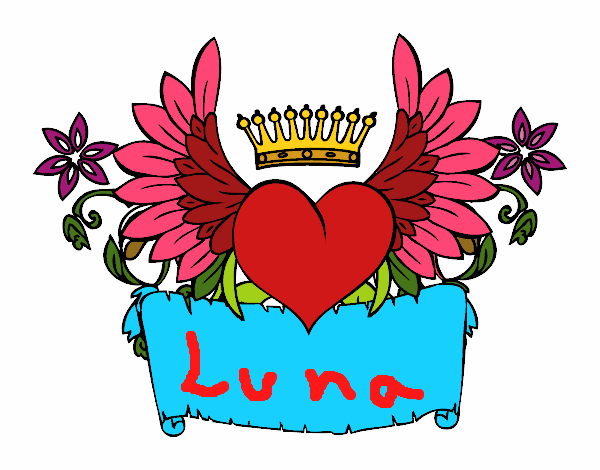 Dibujo Mensaje con corazón pintado por LunaLunita