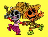 Miércoles y Jack-o-lantern