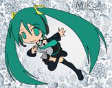 Dibujo Miku virtual pintado por tilditus