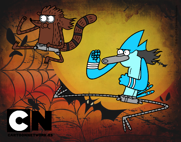 Mordecai y Rigby karatekas