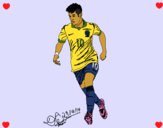 Dibujo Neymar pintado por Noee12