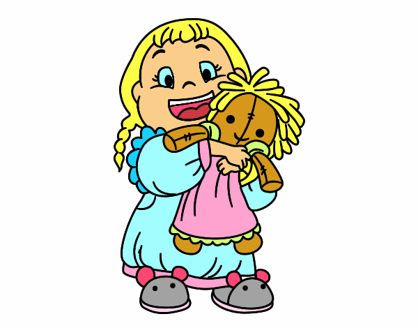 Niña con su muñeca