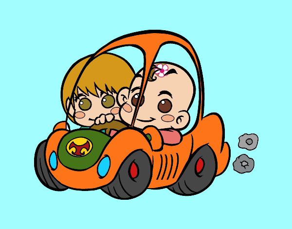Niños conduciendo