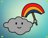 Dibujo Nube con arcoiris pintado por Noee12