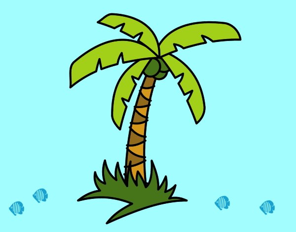 Dibujo Palmera tropical pintado por LunaLunita