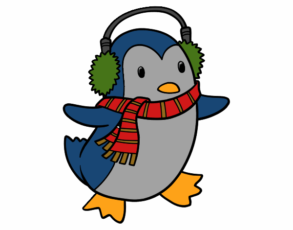 Pingüino con bufanda