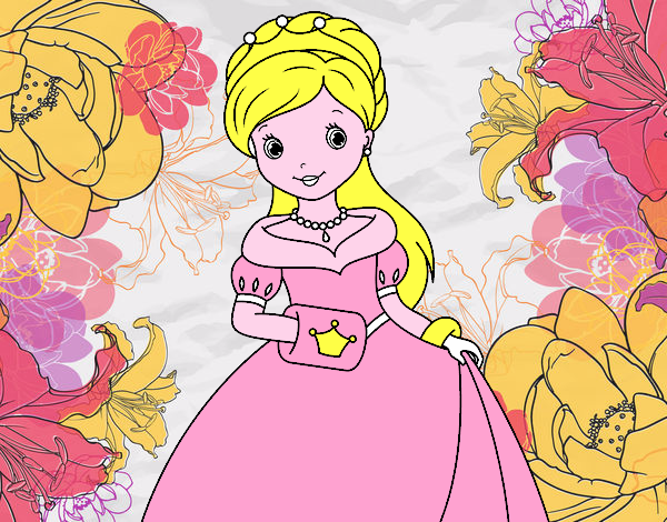 Dibujo Princesa de gala pintado por Agustina18