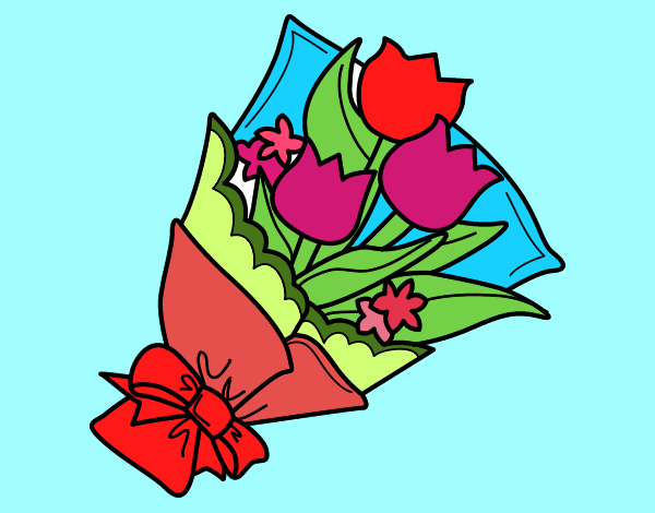 Dibujo Ramo de tulipanes pintado por LunaLunita