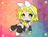 Dibujo Rin Kagamine pintado por dannacool