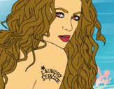 Dibujo Shakira - Servicio de lavandería pintado por vale_15_20