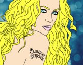 Dibujo Shakira - Servicio de lavandería pintado por vicpaodie9