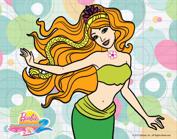 Dibujo Sirena con corona pintado por LunaLunita