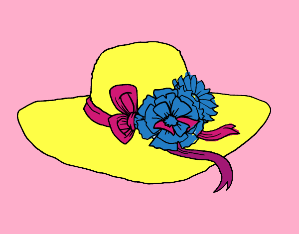 Sombrero con flores