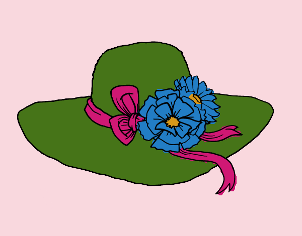 Sombrero con flores