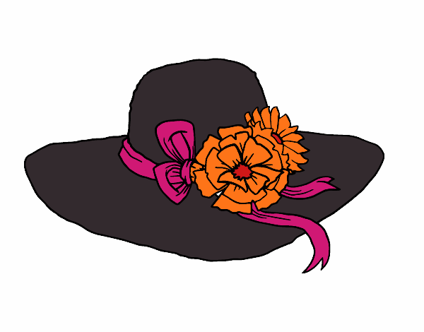 Sombrero con flores