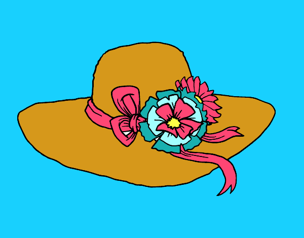 Sombrero con flores