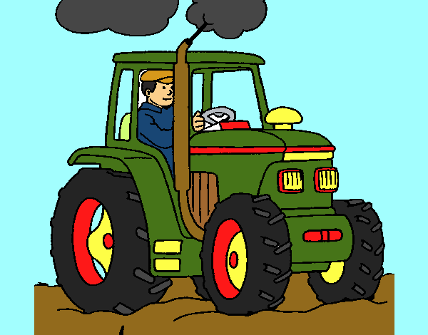 Tractor en funcionamiento