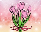 Dibujo Tulipanes con lazo pintado por gabrielars