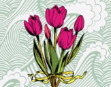 Dibujo Tulipanes con lazo pintado por Gabbyta33