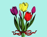 Dibujo Tulipanes con lazo pintado por LunaLunita