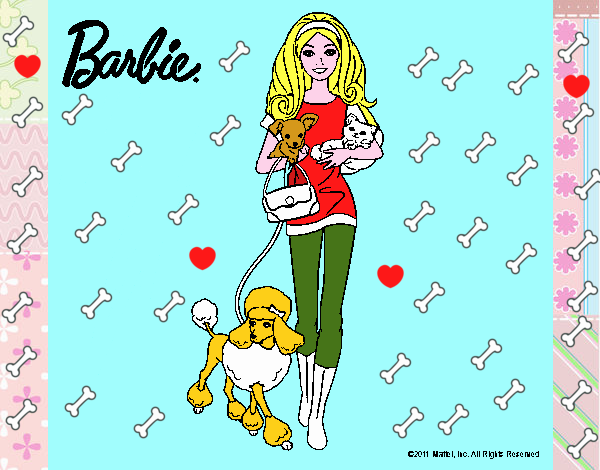 Barbie con sus mascotas