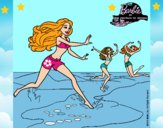 Dibujo Barbie de regreso a la playa pintado por LunaLunita