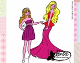 Dibujo Barbie estrena vestido pintado por anasue