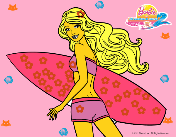 Barbie surfera