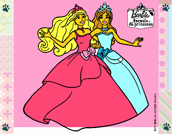 Barbie y su amiga súper felices