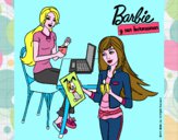 Barbie y su hermana merendando