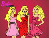 Barbie y sus amigas vestidas de fiesta