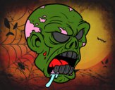 Dibujo Cabeza de zombi pintado por tilditus