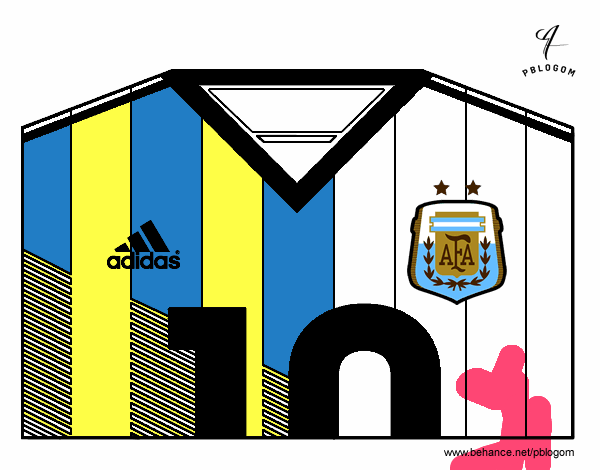 Camiseta del mundial de fútbol 2014 de Argentina