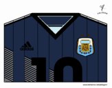Dibujo Camiseta del mundial de fútbol 2014 de Argentina pintado por luck1000
