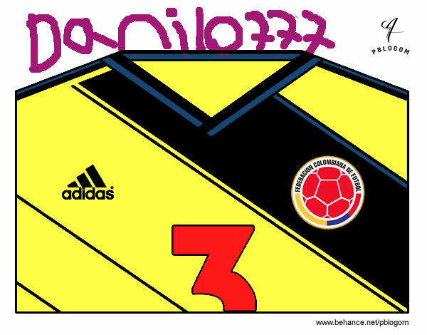 Camiseta del mundial de fútbol 2014 de Colombia