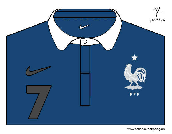 Camiseta del mundial de fútbol 2014 de Francia