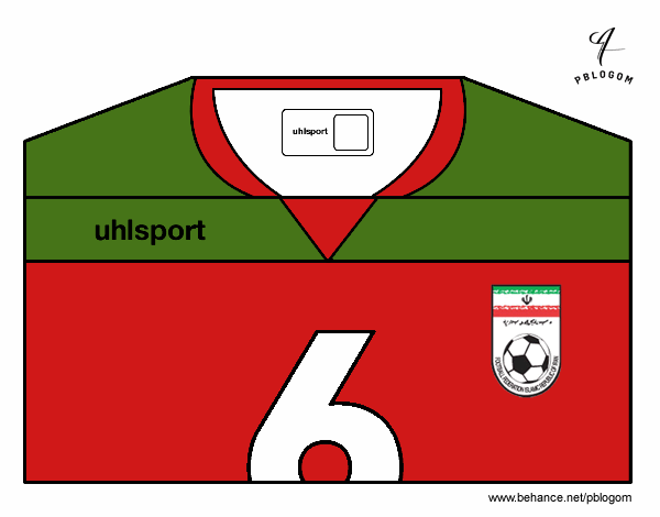 Camiseta del mundial de fútbol 2014 de Irán