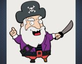 Dibujo Capitán pirata pintado por yolenny
