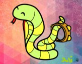 Dibujo Cobra con pandereta pintado por Julimar222