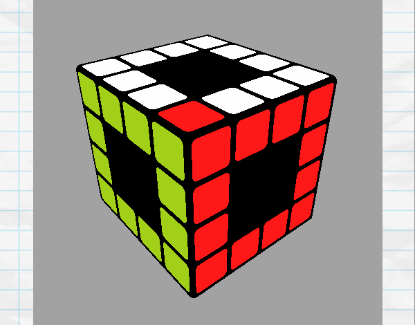 cubo rubik duplicado en 3x3