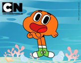 Dibujo Darwin de Gumball pintado por superbea