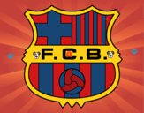 Dibujo Escudo del F.C. Barcelona pintado por tilditus