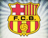 Dibujo Escudo del F.C. Barcelona pintado por tilditus