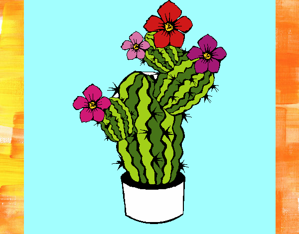 Dibujo Flores de cactus pintado por LunaLunita
