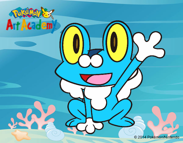 Froakie saludando