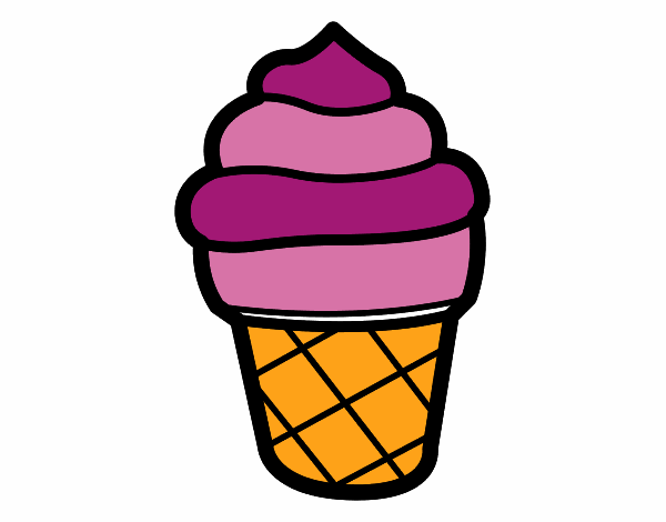 el helado de  color lila