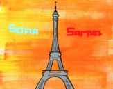 Dibujo La torre Eiffel pintado por anasue
