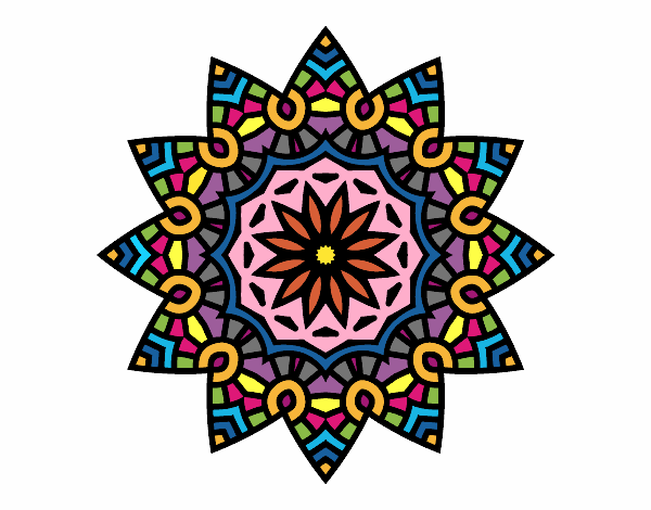 Mandala estrella floral